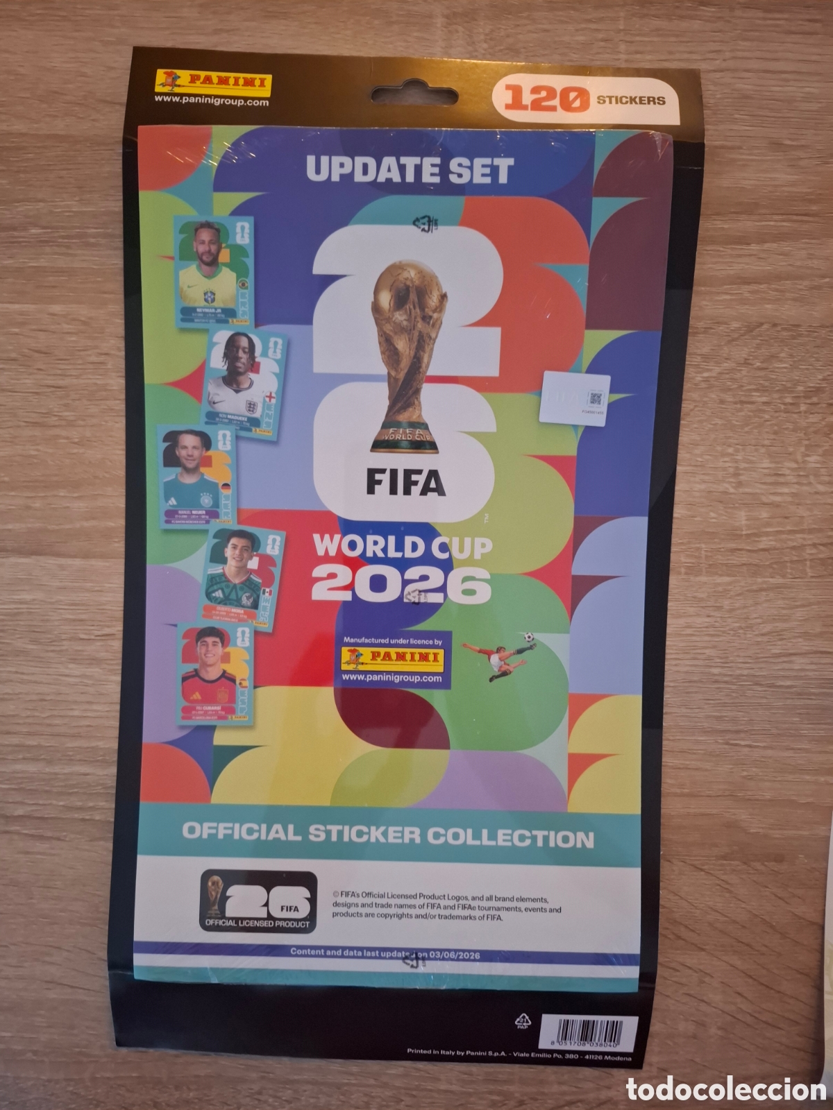Coleccionismo cromos antiguos: Update set panini mundial 2026 120 stickers