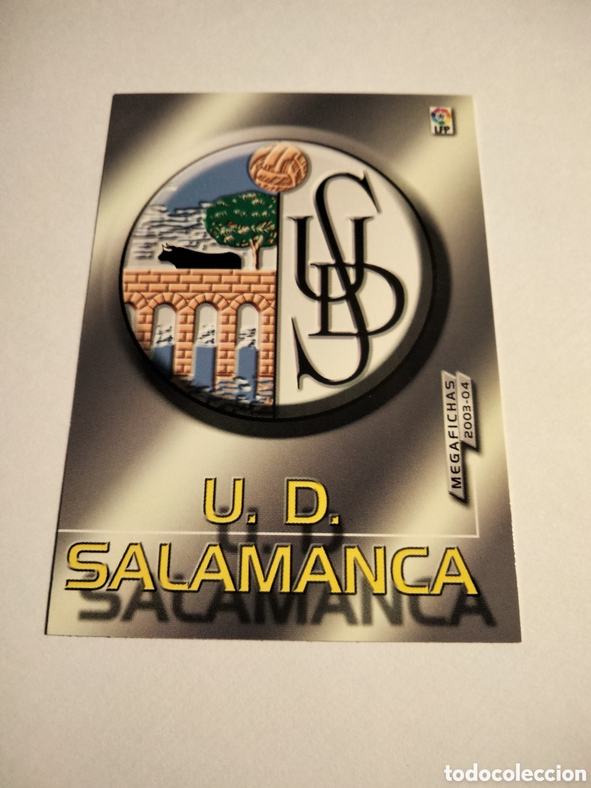 Coleccionismo cromos antiguos: ESCUDO LOGO # 423 U. D. SALAMANCA SEGUNDA DIVISI&Oacute;N MEGAFICHAS ( MEGACRACKS) 2003/04 PANINI