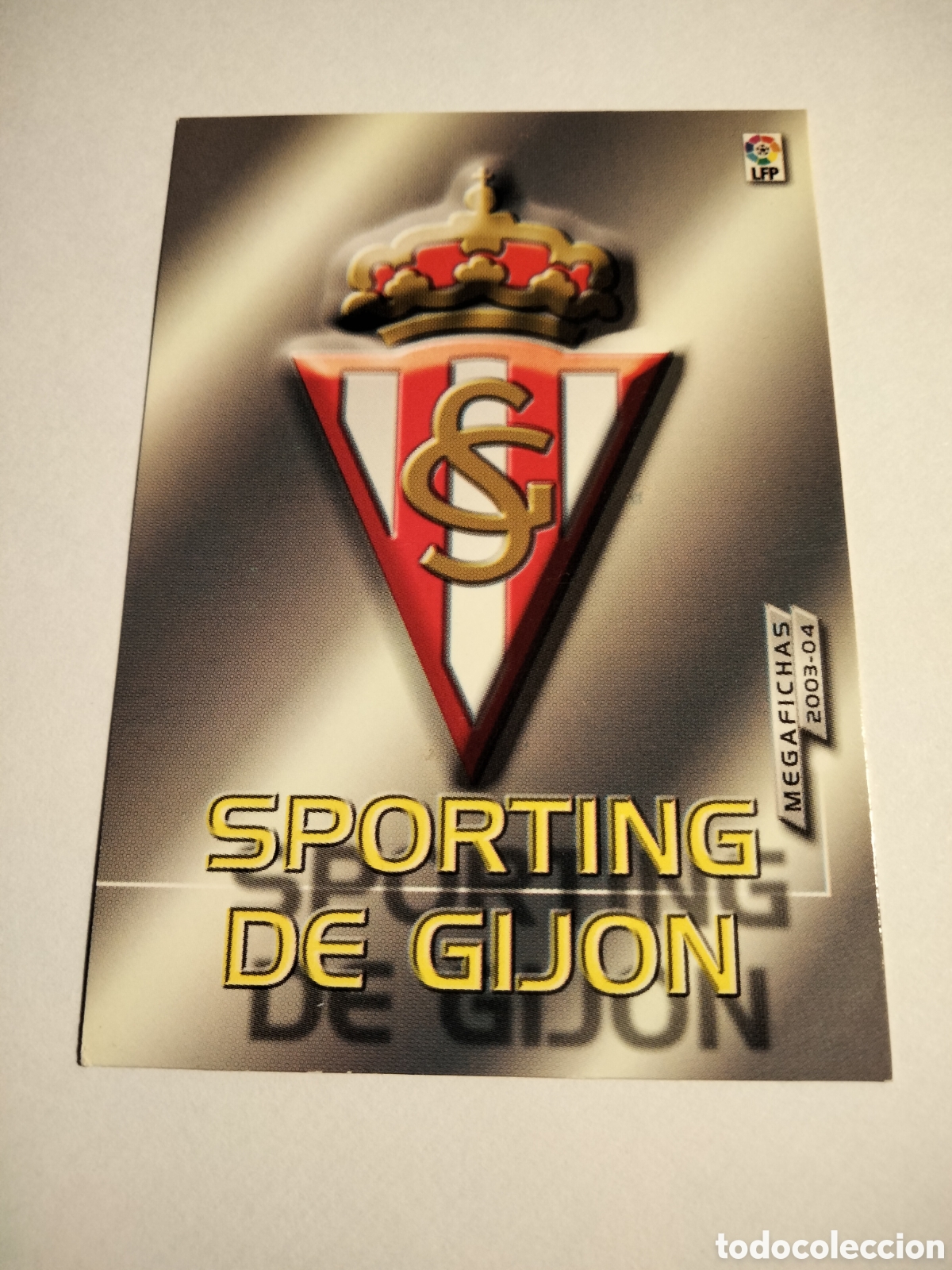 Coleccionismo cromos antiguos: ESCUDO LOGO # 424 SPORTING DE GIJ&Oacute;N SEGUNDA DIVISI&Oacute;N MEGAFICHAS ( MEGACRACKS) 2003/04 PANINI