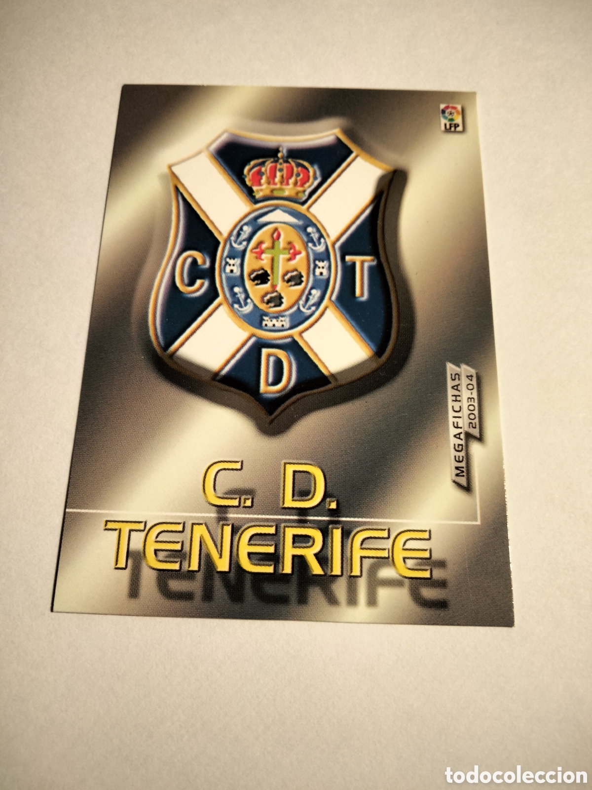 Coleccionismo cromos antiguos: ESCUDO LOGO # 425 C. D. TENERIFE SEGUNDA DIVISI&Oacute;N MEGAFICHAS ( MEGACRACKS) 2003/04 PANINI