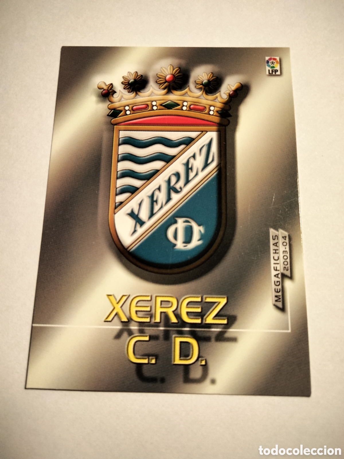 Coleccionismo cromos antiguos: ESCUDO LOGO # 427 XEREZ C. D. SEGUNDA DIVISI&Oacute;N MEGAFICHAS ( MEGACRACKS) 2003/04 PANINI