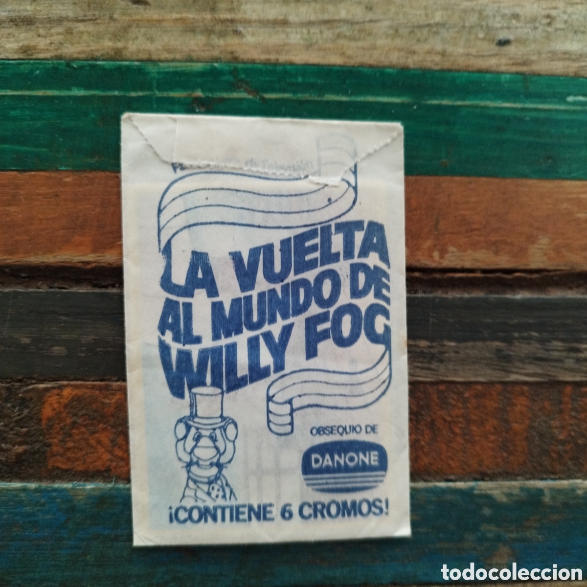 Coleccionismo cromos antiguos: DANONE , SOBRE SIN ABRIR COLECCION LA VUELTA AL MUNDO DE WILLY FOG