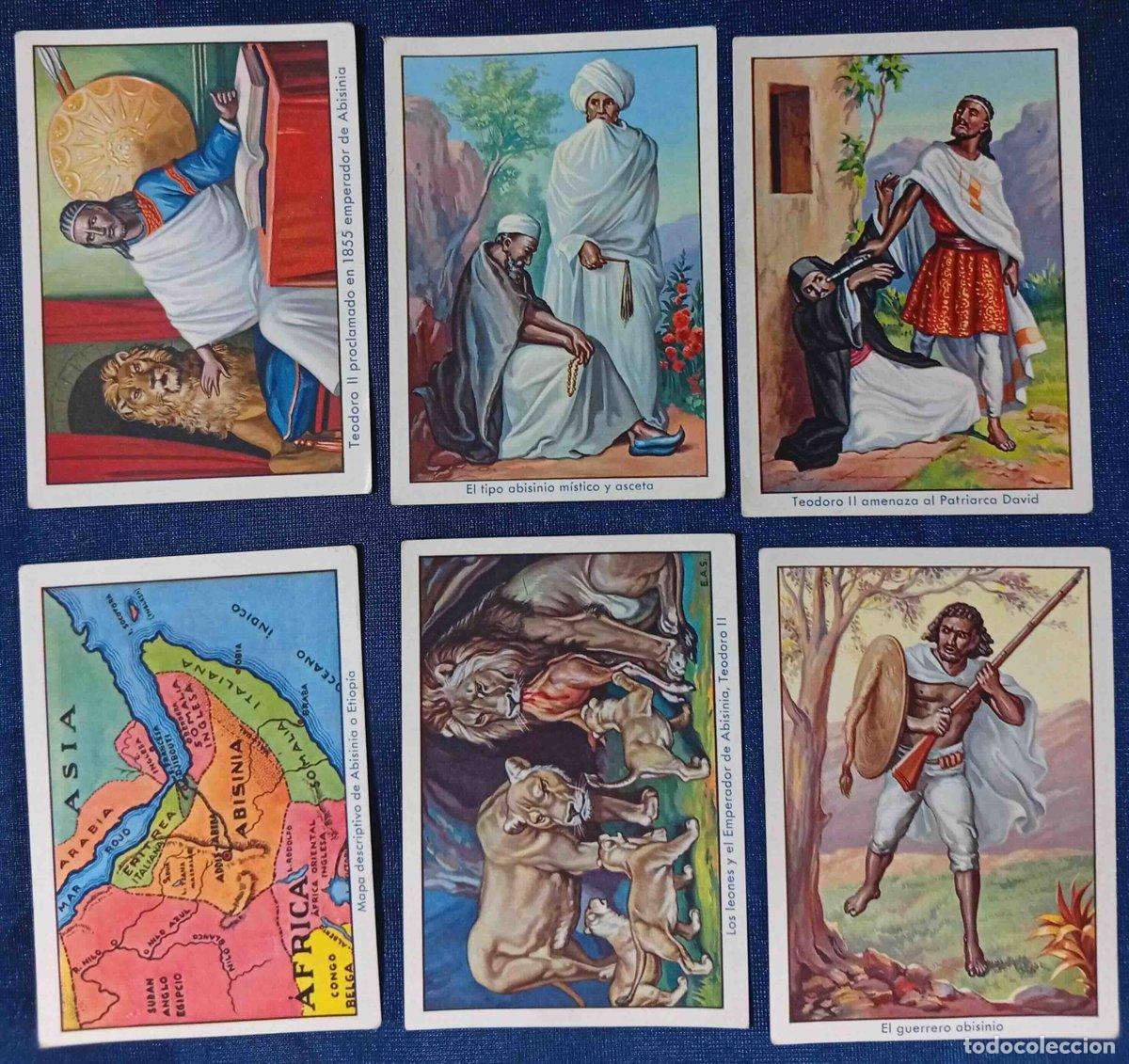 Coleccionismo cromos antiguos: COLECCI&Oacute;N COMPLETA DE 21 CROMOS. ABISINIA. CHOCOLATES EDUARDO P&Iacute;, S/F.
