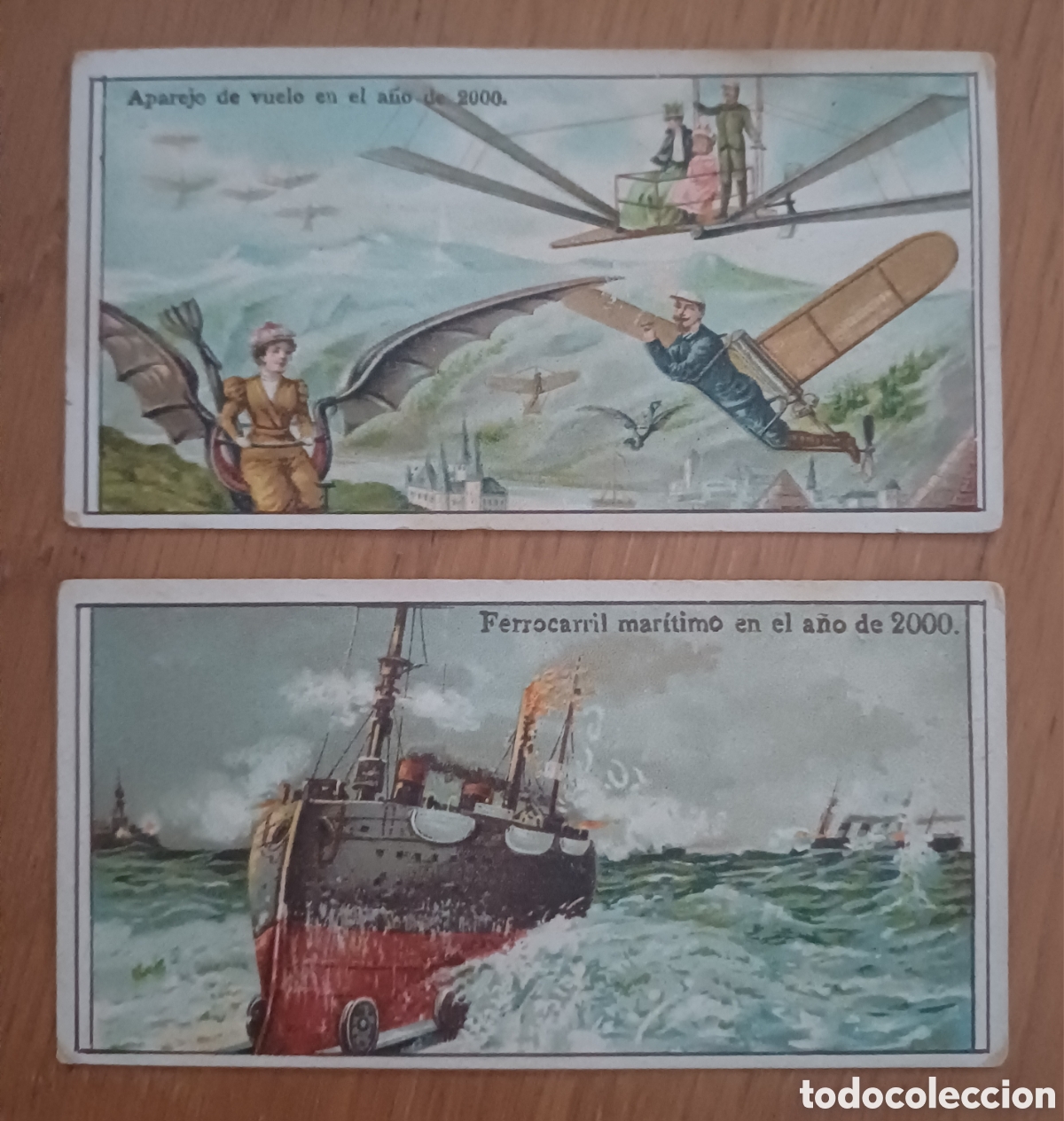 Coleccionismo cromos antiguos: 2 CROMOS EL MUNDO EN EL A&Ntilde;O 2000, DIVERSA PUBLICIDAD
