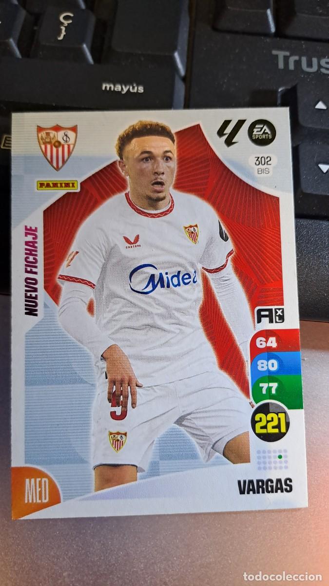 Coleccionismo cromos antiguos: ADRENALYN XL VARGAS 302 BIS 302BIS NUEVO FICHAJE SEVILLA CROMO LIGA 2024 2025 24 25 PANINI