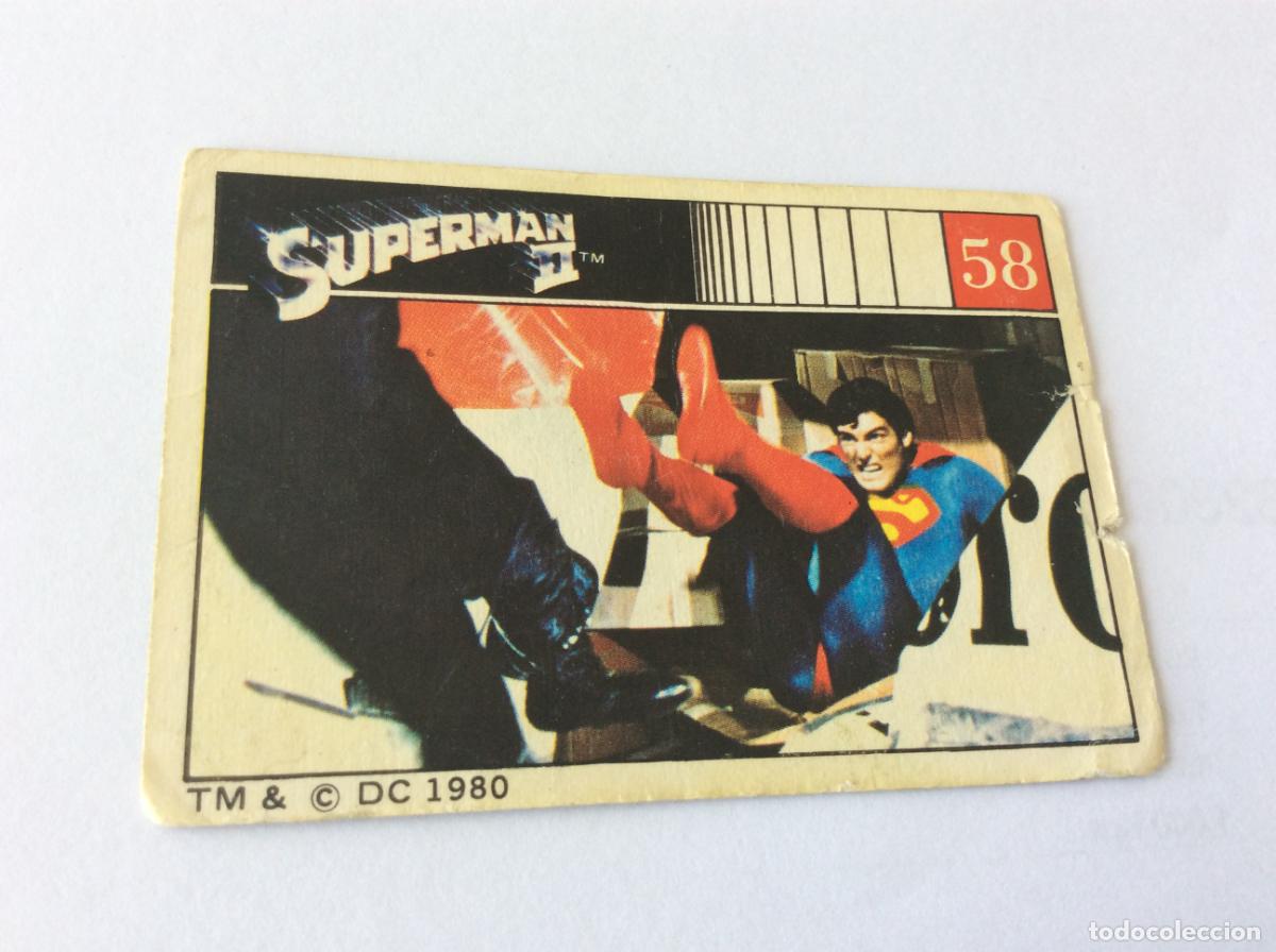 Coleccionismo cromos antiguos: Superman II Cromo 58 Fher 1980 80