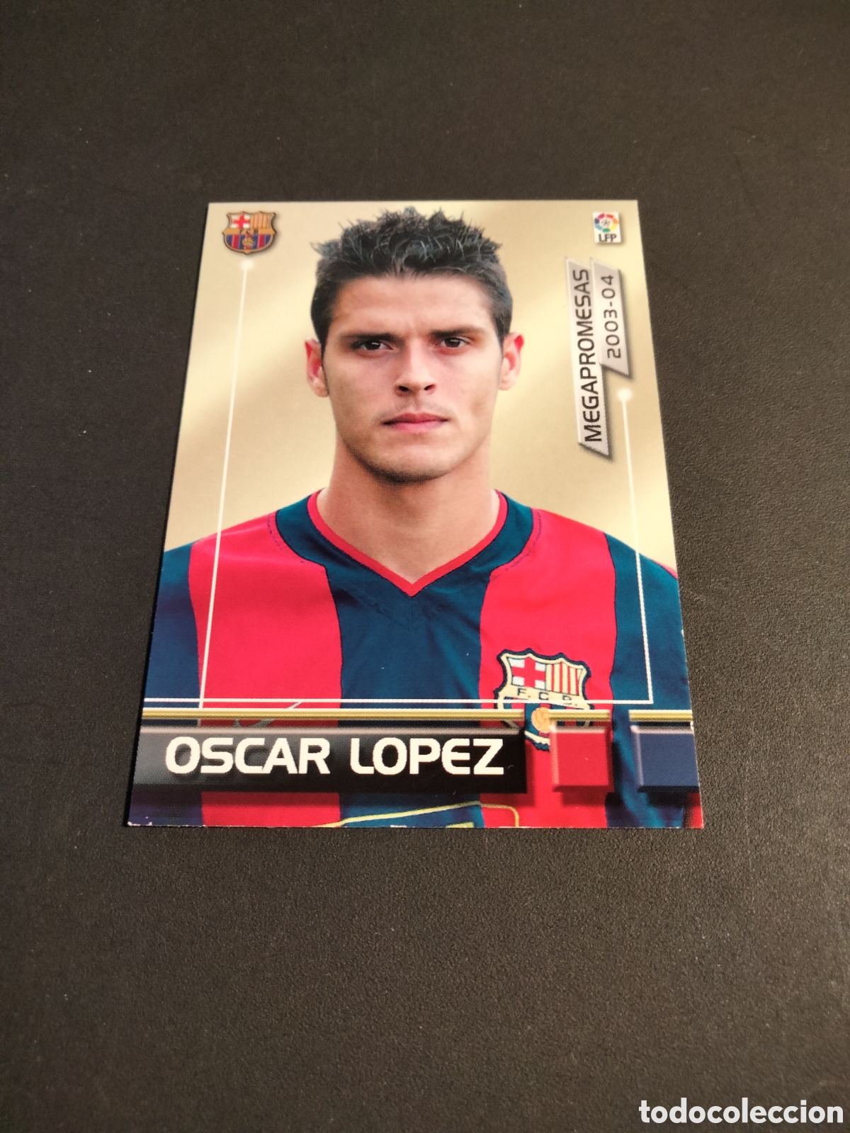 Coleccionismo cromos antiguos: OSCAR LOPEZ # 395 FC. BARCELONA MEGAPROMESAS MEGAFICHAS ( MEGACRACKS) 2003/04 PANINI
