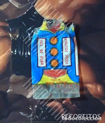 Coleccionismo cromos antiguos: bolsa de snacksfrutos secos pipas sol de alba granada albolote no matutano