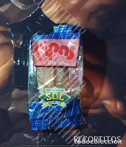 Coleccionismo cromos antiguos: bolsa de snacks frutos secos pipas sol de alba granada albolote no matutano