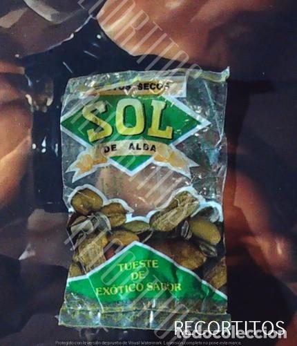 Coleccionismo cromos antiguos: bolsa de snacks frutos secos pipas sol de alba granada albolote no matutano