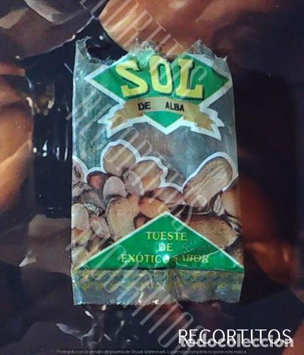 Coleccionismo cromos antiguos: bolsa de snacks frutos secos pipas sol de alba granada albolote no matutano