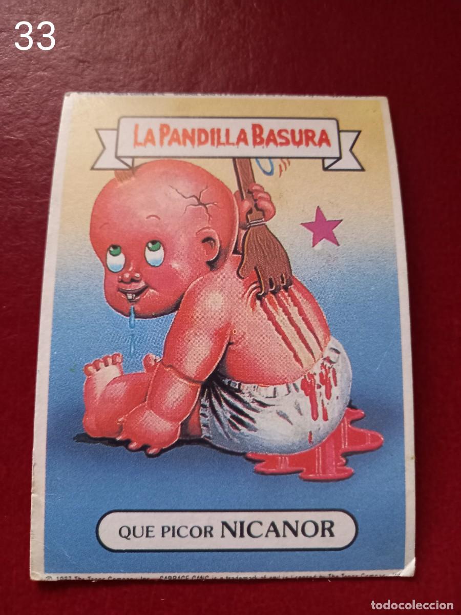 Coleccionismo cromos antiguos: Cromo n.33 la pandilla basura SUPERPOP sin pegar