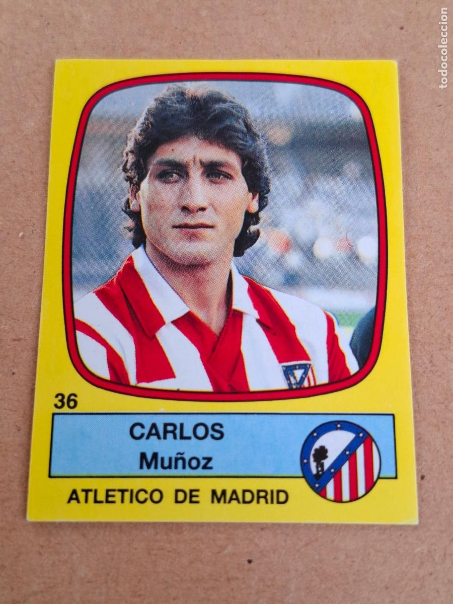 Coleccionismo cromos antiguos: F&Uacute;TBOL 89 - PANINI - 36 CARLOS MU&Ntilde;OZ - ATL&Eacute;TICO DE MADRID ( NUNCA PEGADO ) CA