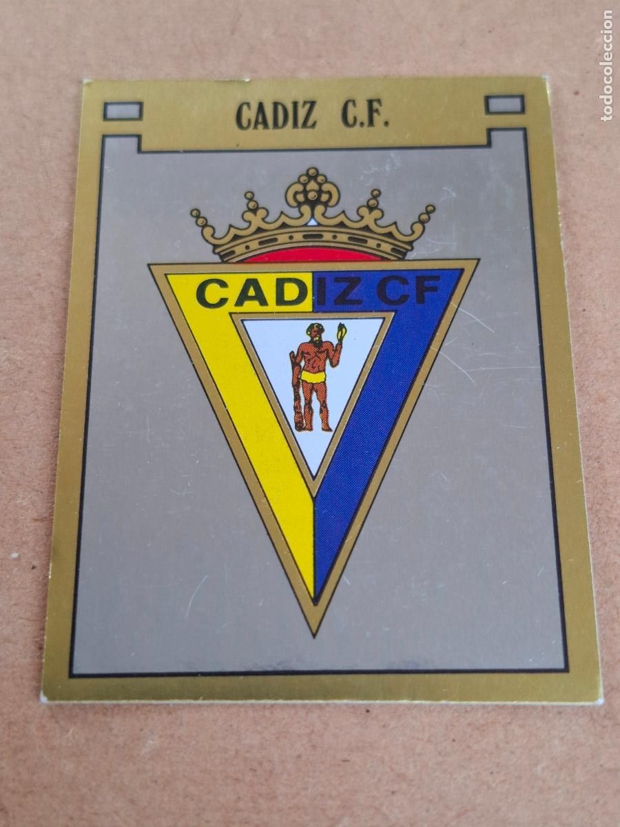 Coleccionismo cromos antiguos: F&Uacute;TBOL 89 - PANINI - 73 ESCUDO - C&Aacute;DIZ CF ( NUNCA PEGADO ) CA