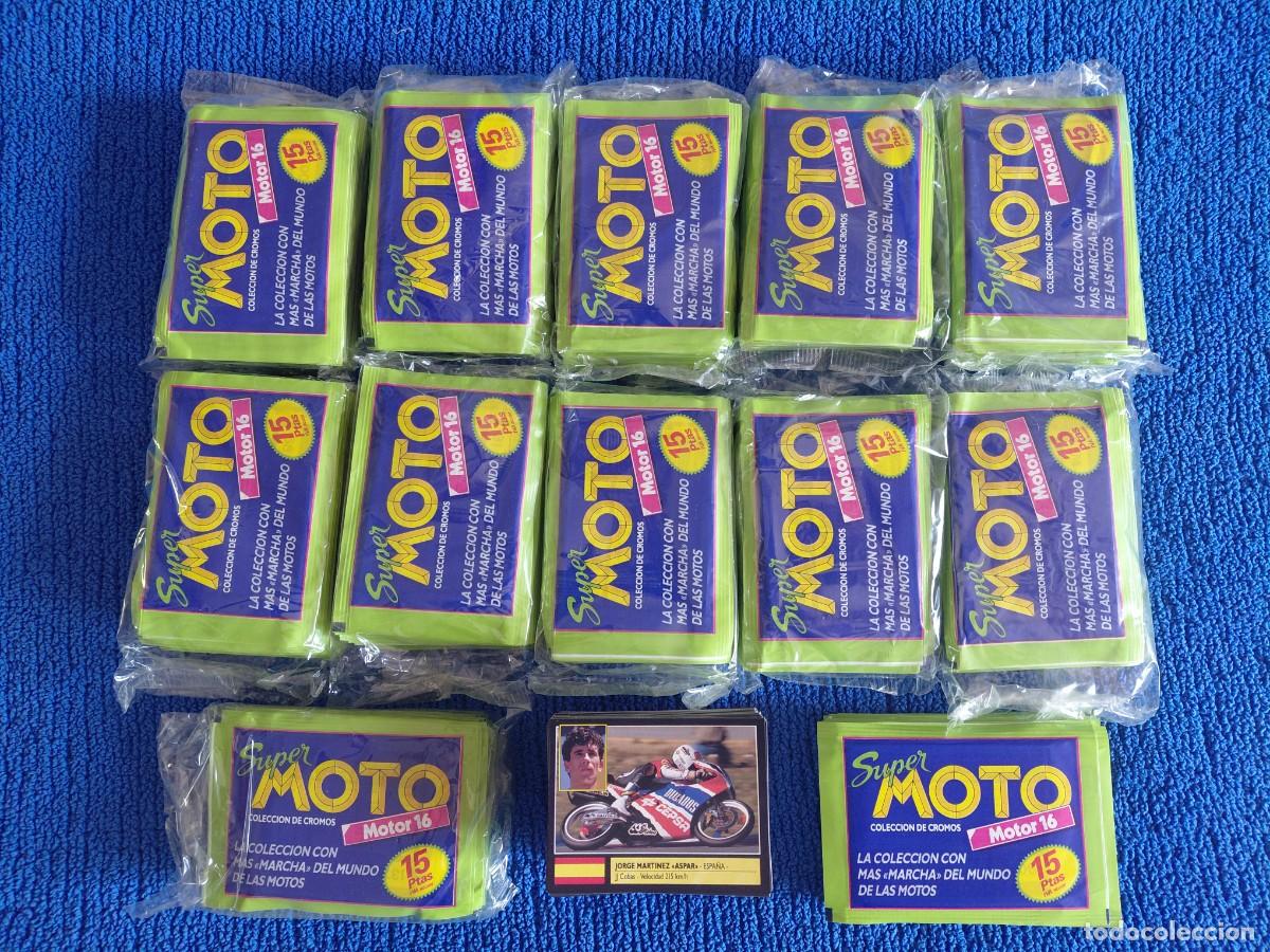 Collectable Antique Stickers: Lote sobres sin abrir, Ediciones Este,SUPER MOTOR, MOTOR 16. 289 sobres y 262 cromos sueltos.