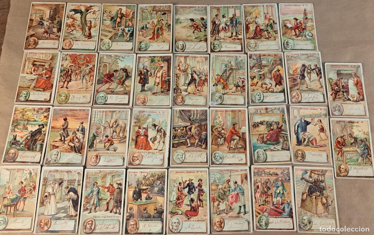 Coleccionismo cromos antiguos: 34 cromos &ldquo;Hombres C&eacute;lebres&rdquo; a&ntilde;os 30, Chocolates Finos Matar&oacute;