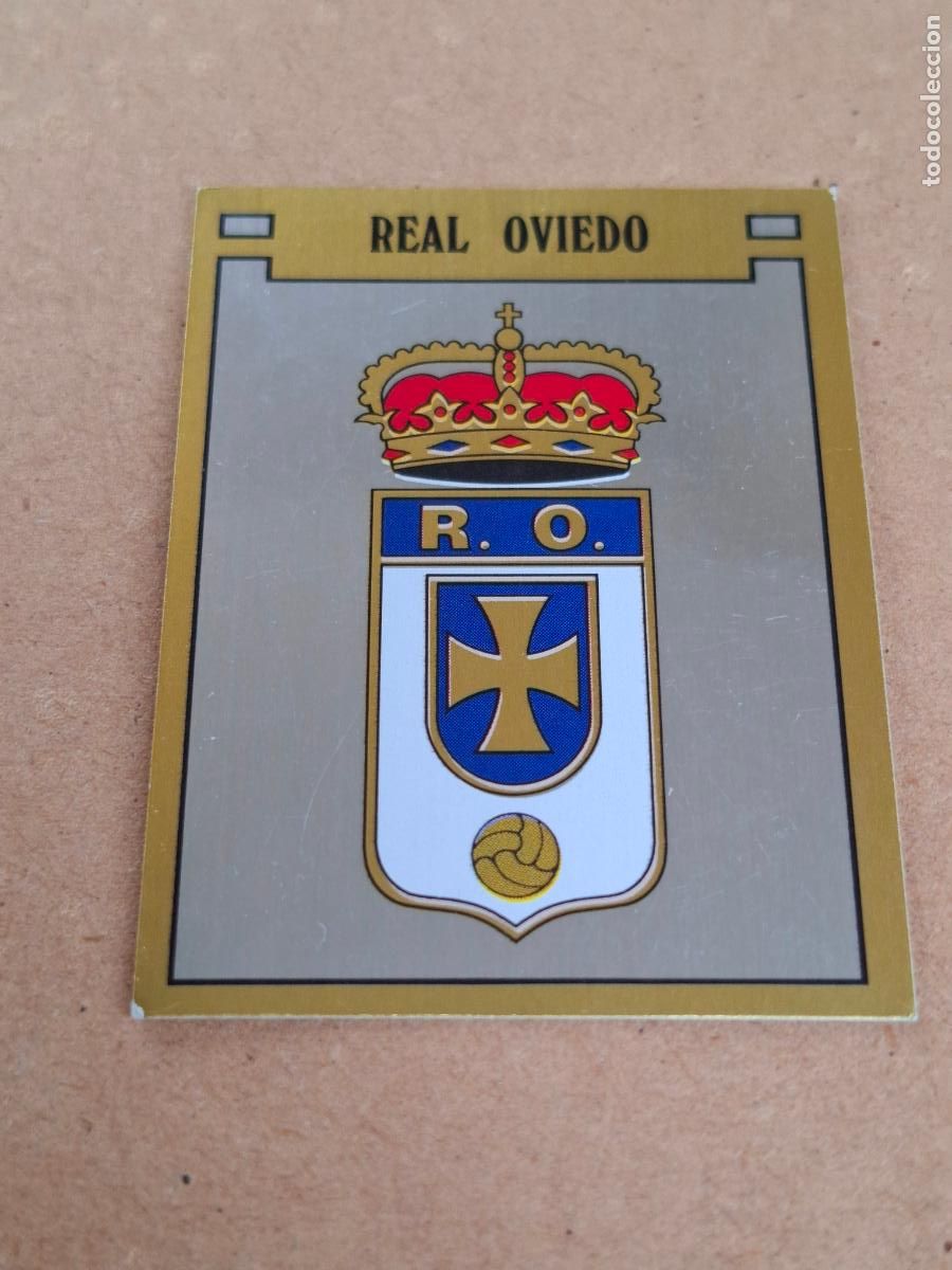 Coleccionismo cromos antiguos: F&Uacute;TBOL 89 - PANINI - 235 ESCUDO - REAL OVIEDO ( NUNCA PEGADO ) CA