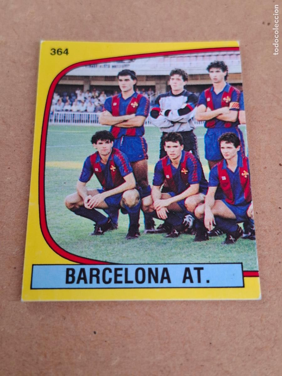 Coleccionismo cromos antiguos: F&Uacute;TBOL 89 - PANINI - 364 EQUIPO PARTE IZQ. BARCELONA AT. REVERSO ESCUDO INTER ( NUNCA PEGADO ) CA
