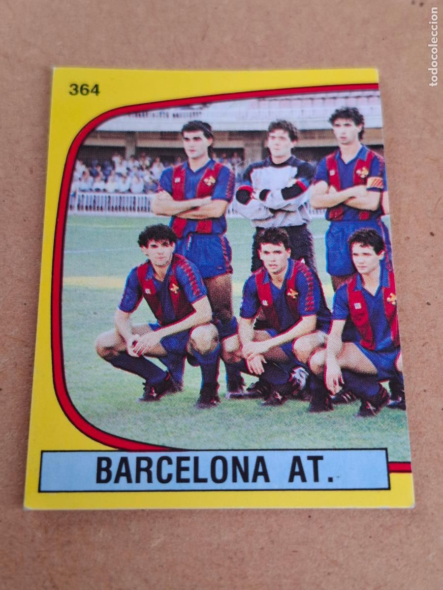 Coleccionismo cromos antiguos: F&Uacute;TBOL 89 - PANINI - 364 EQUIPO PARTE IZQ. BARCELONA AT. REVERSO ESCUDO LLEIDA ( NUNCA PEGADO ) CA