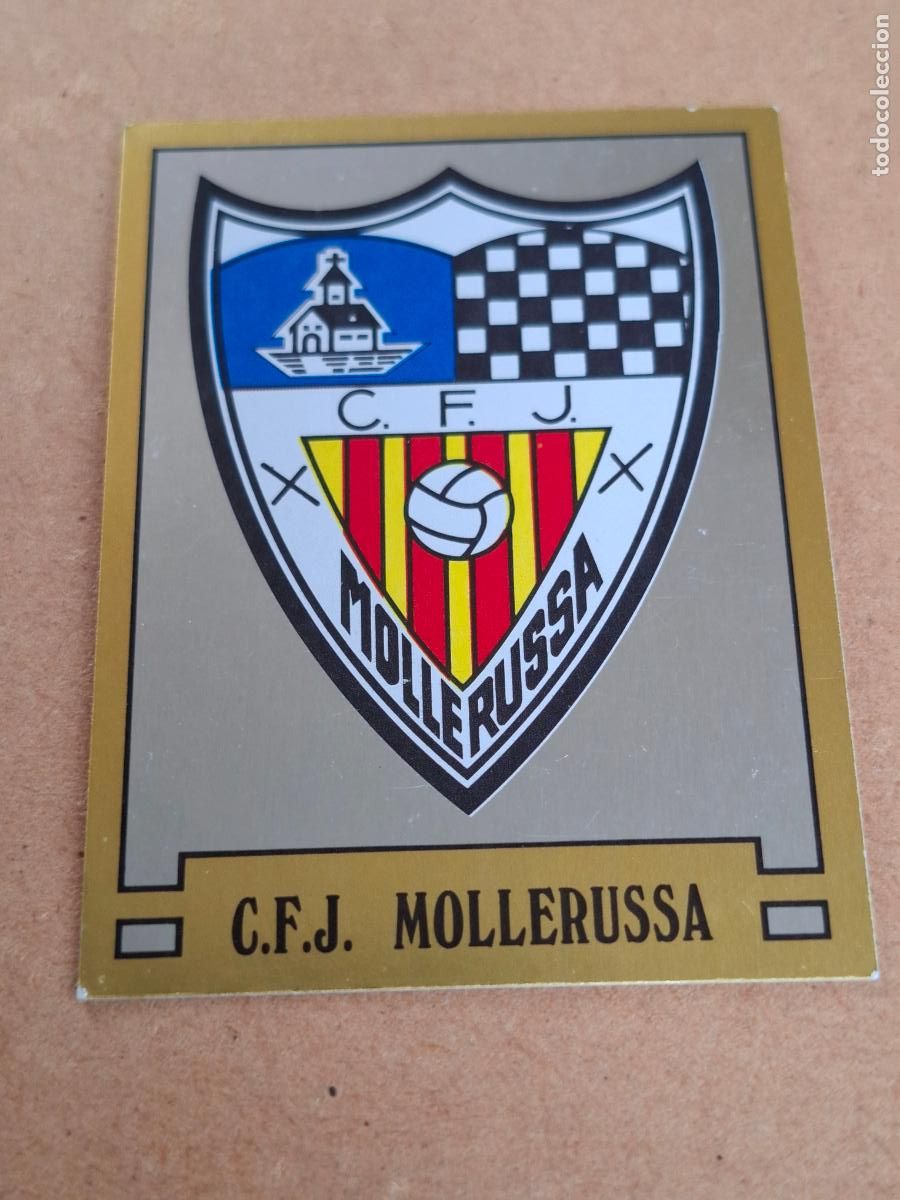 Coleccionismo cromos antiguos: F&Uacute;TBOL 89 - PANINI - 397 ESCUDO - C.F.J. MOLLERUSSA ( NUNCA PEGADO ) CA