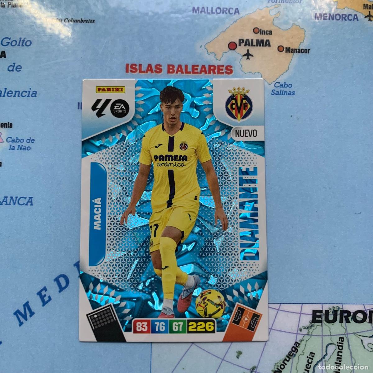 Coleccionismo cromos antiguos: Macia nuevo Diamante del Villarreal cromo adrenalyn XL 25-26 2025-2026