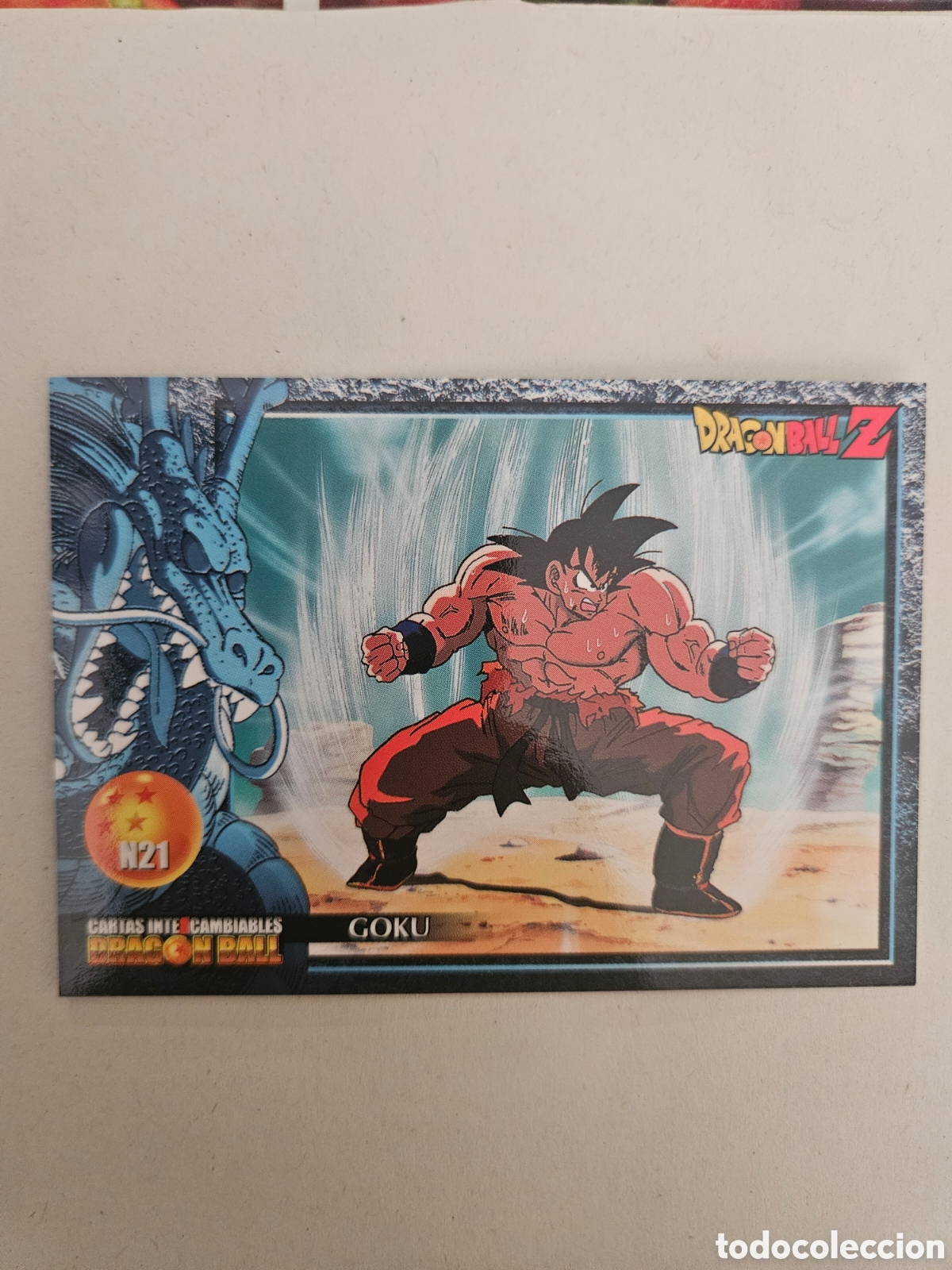 Coleccionismo cromos antiguos: CROMO DRAGON BALL Z cartas intercambiables LAMINCARDS N &ordm; N 21 GOKU