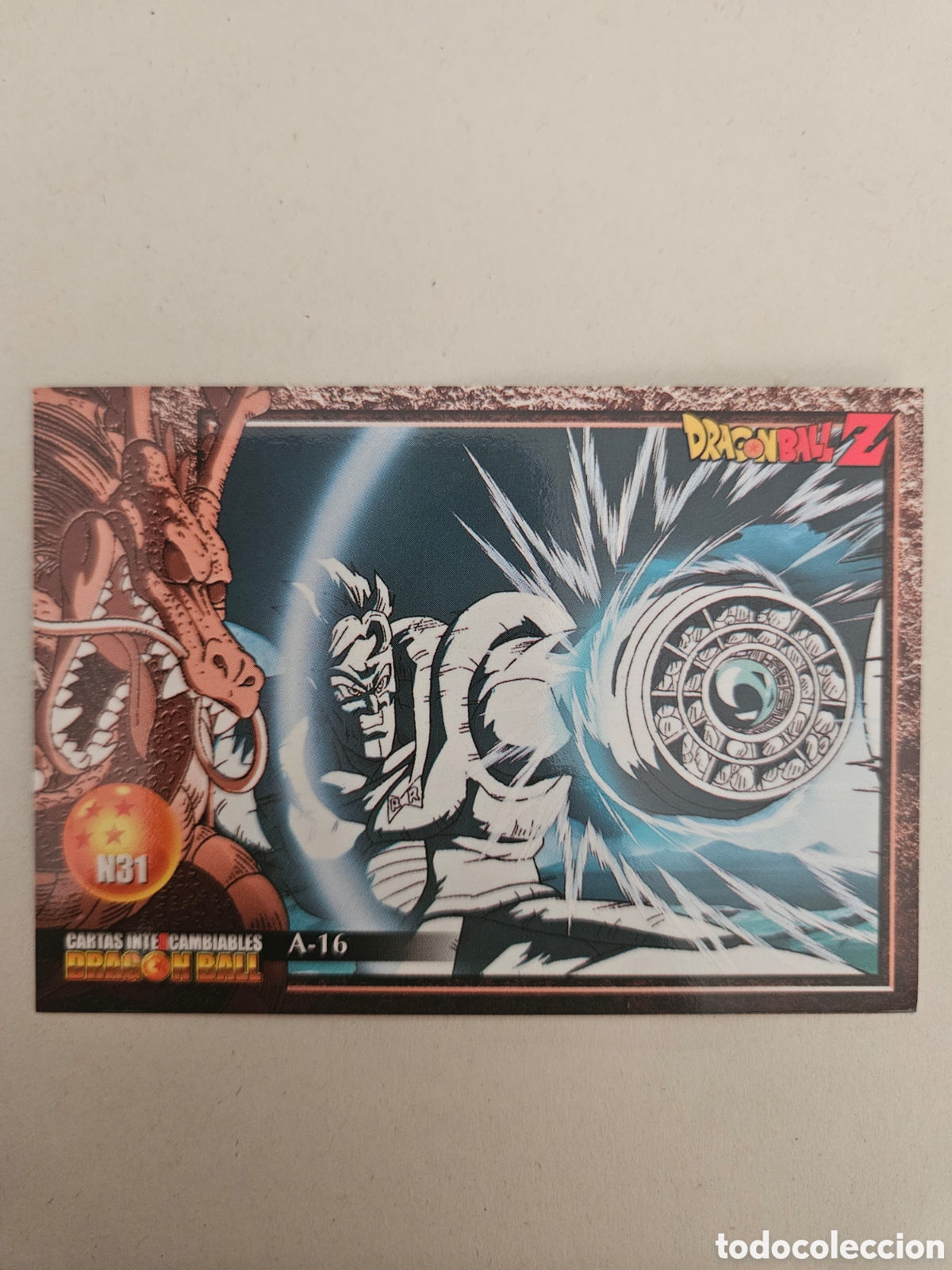 Coleccionismo cromos antiguos: CROMO DRAGON BALL Z cartas intercambiables LAMINCARDS N &ordm; N A-16 PU&Ntilde;ETAZO COHETE