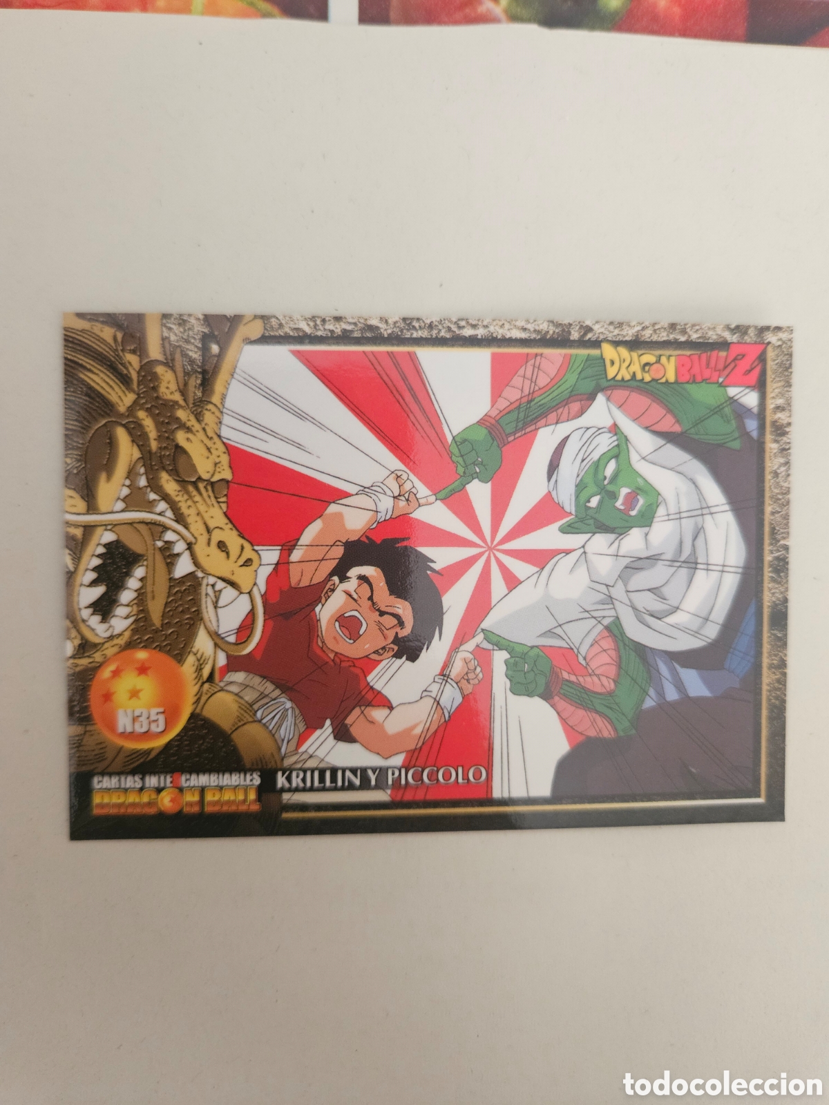 Coleccionismo cromos antiguos: CROMO DRAGON BALL Z cartas intercambiables LAMINCARDS N &ordm; N 35 FUSION KRILLIN Y PICCOLO