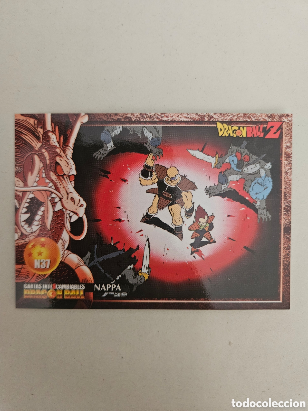 Coleccionismo cromos antiguos: CROMO DRAGON BALL Z cartas intercambiables LAMINCARDS N &ordm; N 37 OLA DE DESTRUCCION NAPPA