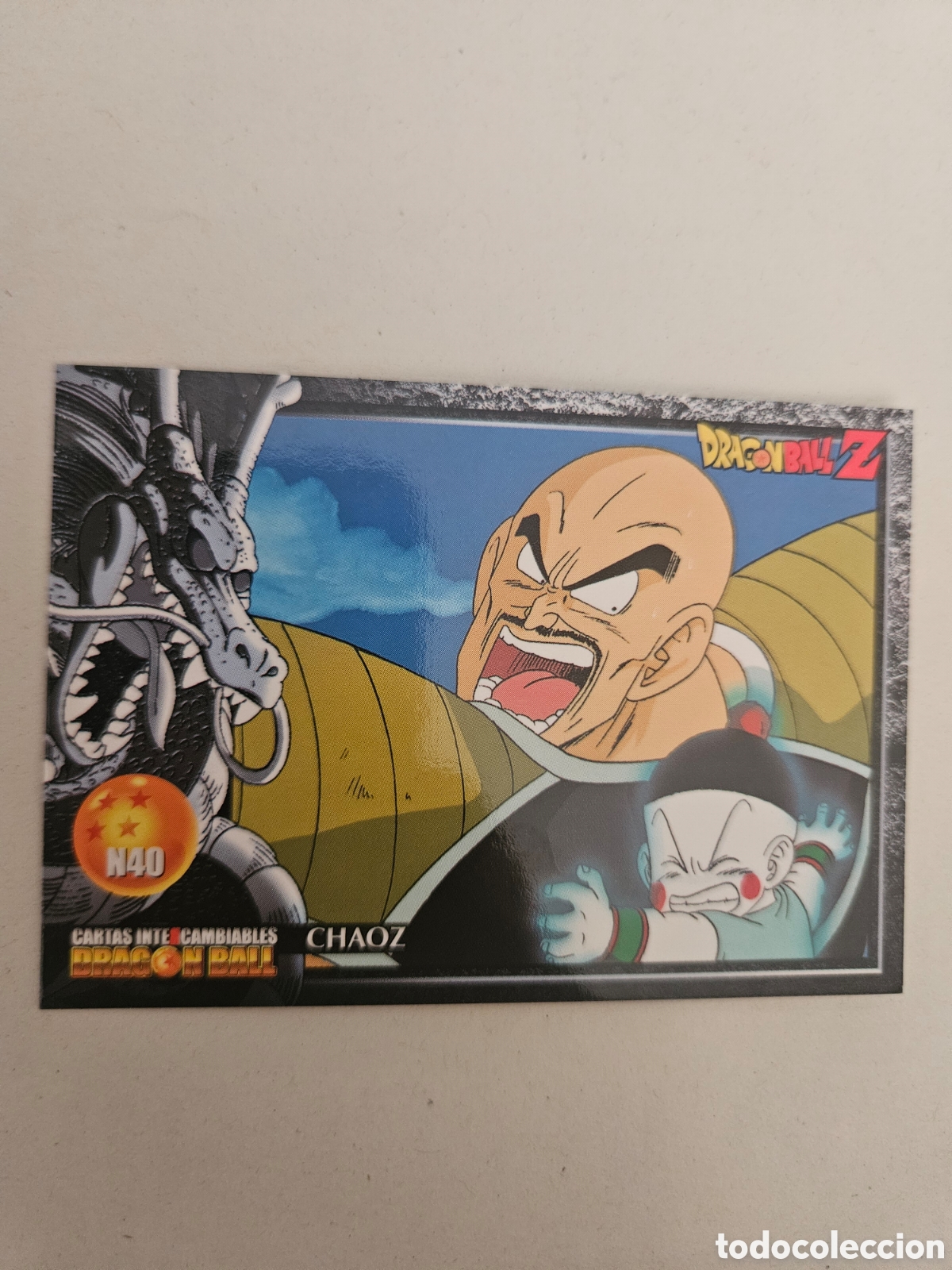 Coleccionismo cromos antiguos: CROMO DRAGON BALL Z cartas intercambiables LAMINCARDS N &ordm; N 40 ATAQUE SUICIDA CHAOZ