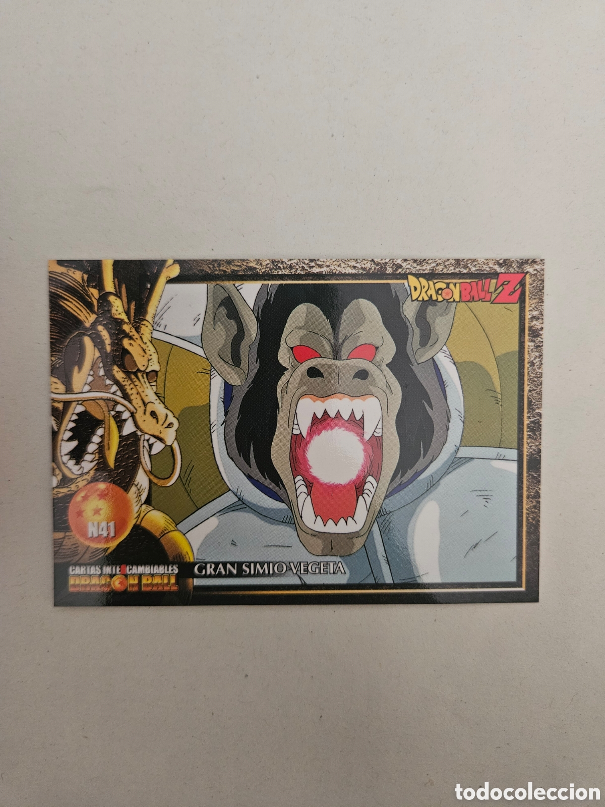 Coleccionismo cromos antiguos: CROMO DRAGON BALL Z cartas intercambiables LAMINCARDS N &ordm; N 41 GRAN SIMIO VEGETA