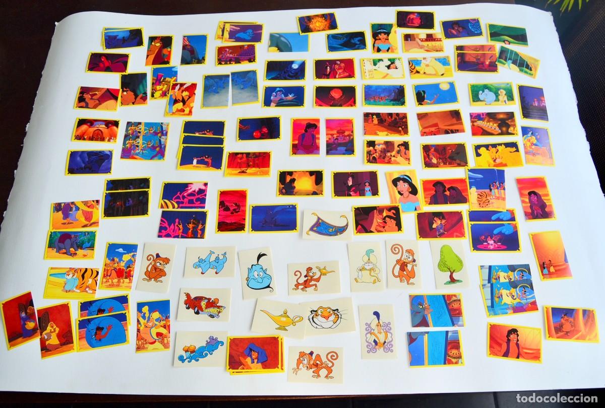 Coleccionismo cromos antiguos: Lote 102 cromos adhesivos sueltos: &rdquo;Aladdin&rdquo; (Disney-Panini). A&ntilde;os 90 S. XX. Buen estado
