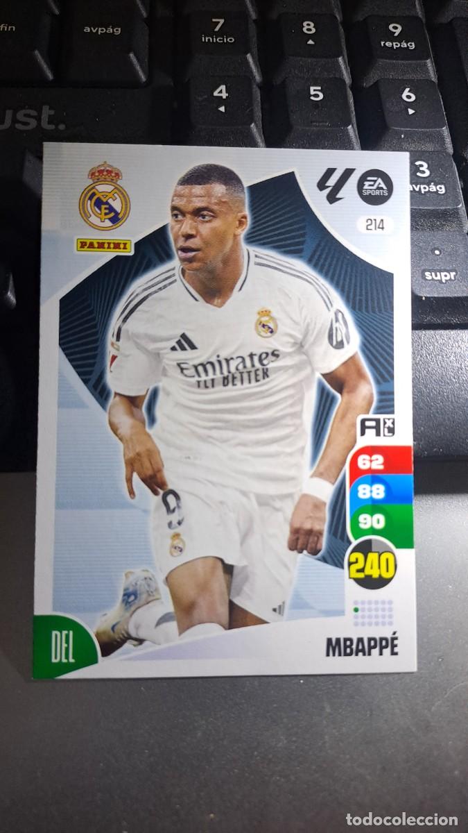 Coleccionismo cromos antiguos: ADRENALYN XL MBAPPE 214 REAL MADRID CROMO LIGA 2024 2025 24 25 PANINI