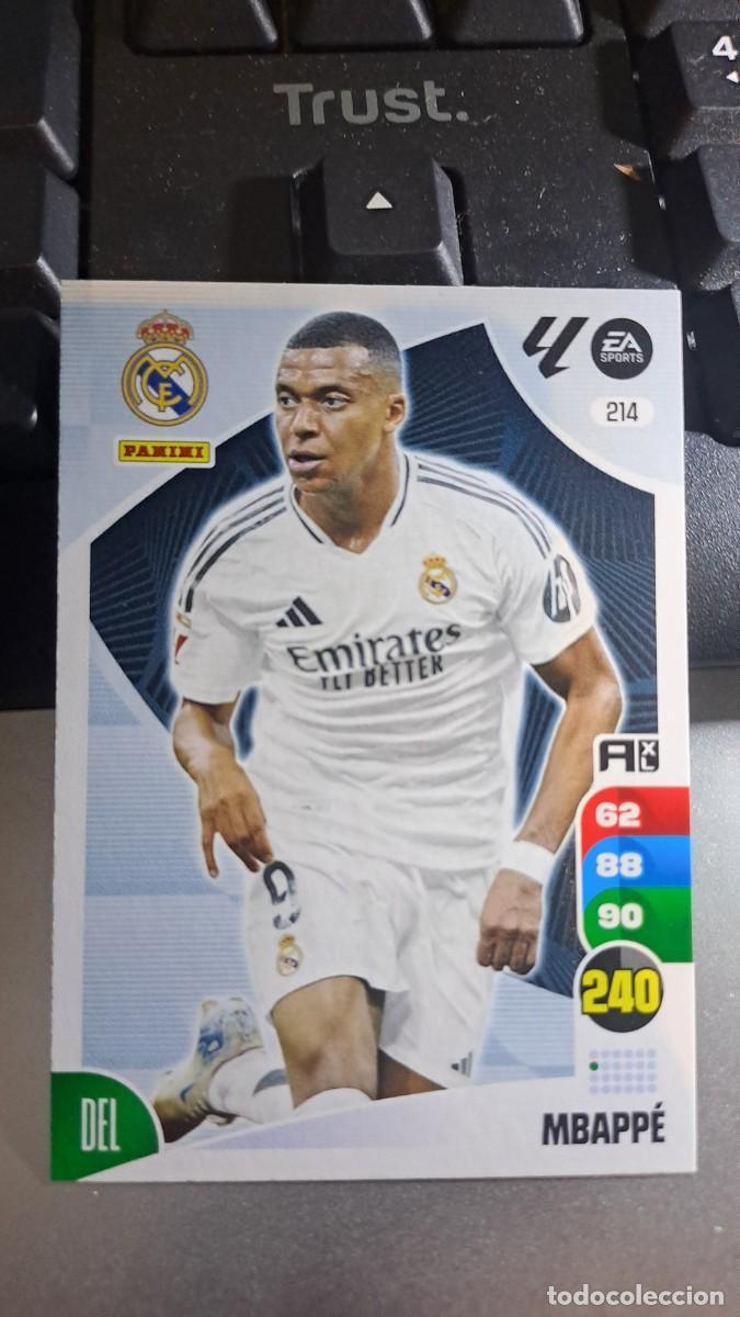 Coleccionismo cromos antiguos: ADRENALYN XL MBAPPE 214 REAL MADRID CROMO LIGA 2024 2025 24 25 PANINI