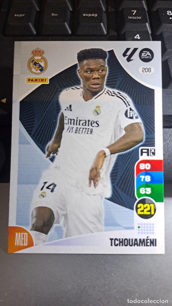 Coleccionismo cromos antiguos: ADRENALYN XL TCHOUAMENI 206 REAL MADRID CROMO LIGA 2024 2025 24 25 PANINI
