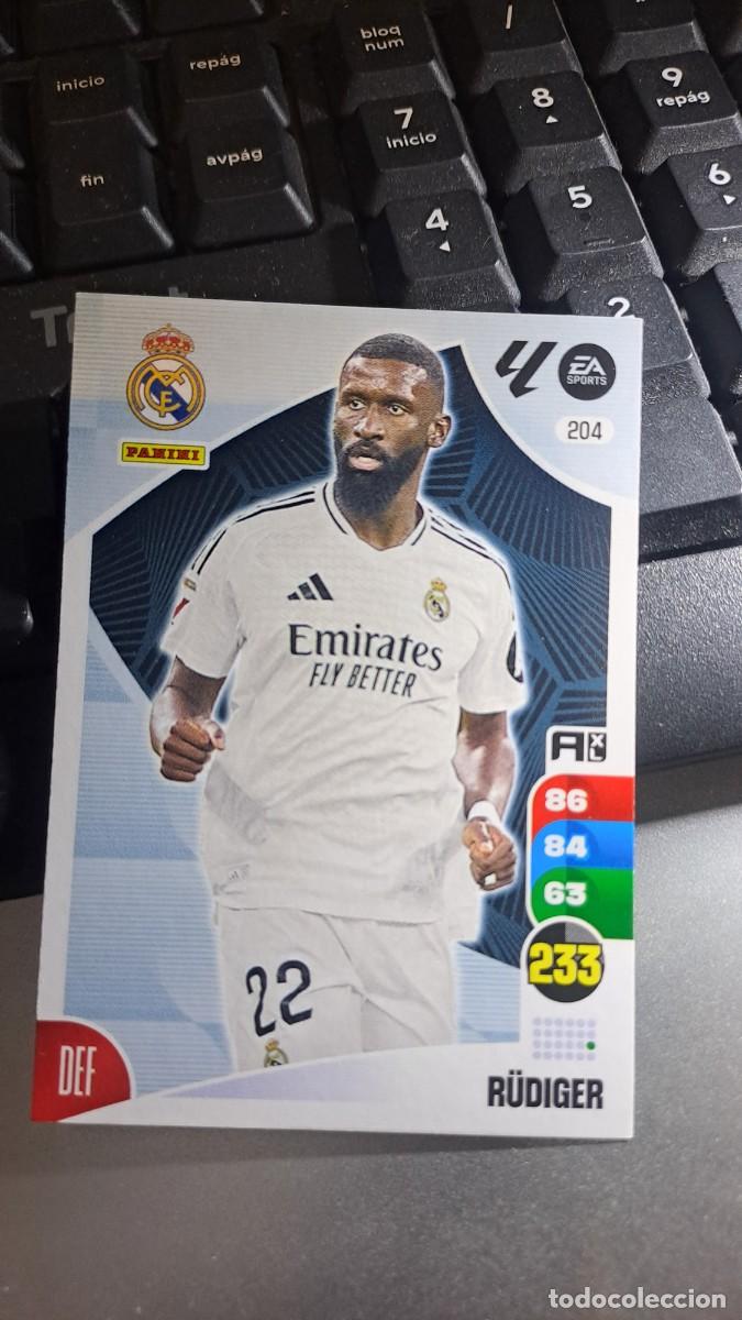 Coleccionismo cromos antiguos: ADRENALYN XL RUDIGER 204 REAL MADRID CROMO LIGA 2024 2025 24 25 PANINI