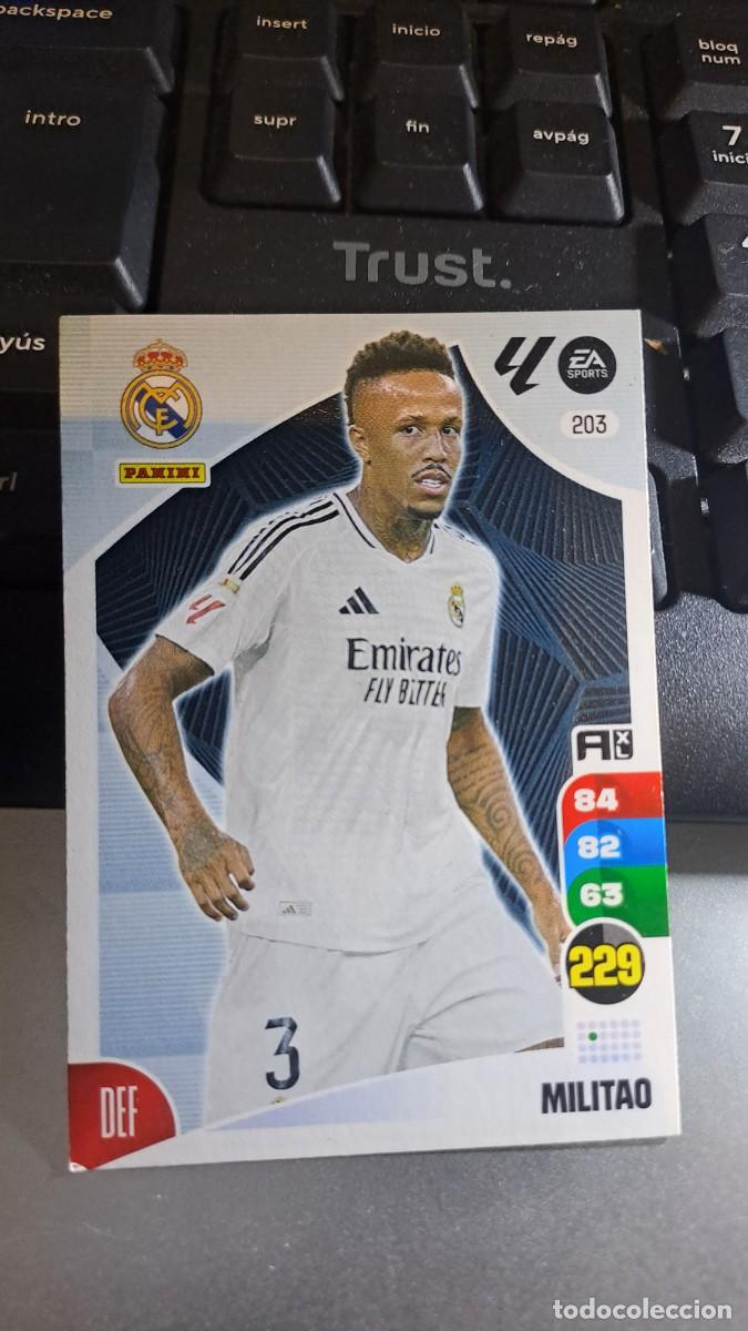 Coleccionismo cromos antiguos: ADRENALYN XL MILITAO 203 REAL MADRID CROMO LIGA 2024 2025 24 25 PANINI