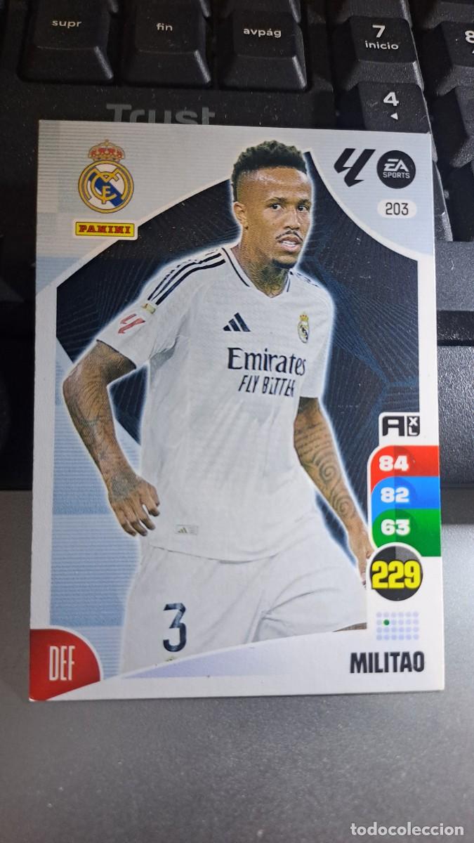 Coleccionismo cromos antiguos: ADRENALYN XL MILITAO 203 REAL MADRID CROMO LIGA 2024 2025 24 25 PANINI