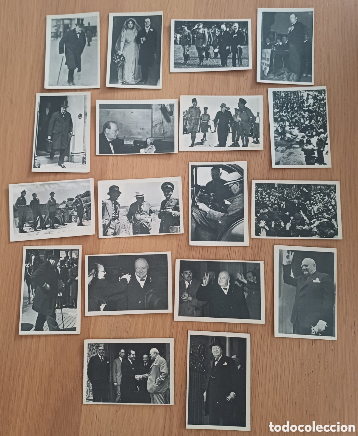 Coleccionismo cromos antiguos: 18 cromos antiguos Winston Churchill, Mirrorpic, ingleses