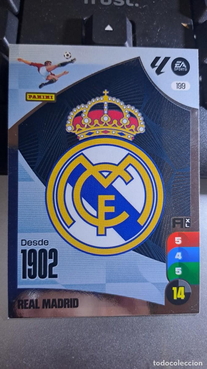 Coleccionismo cromos antiguos: ADRENALYN XL ESCUDO REAL MADRID 199 CROMO LIGA 2024 2025 24 25 PANINI