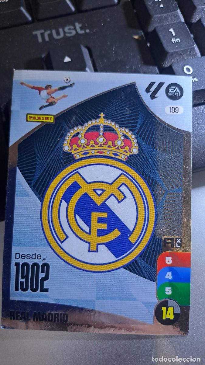 Coleccionismo cromos antiguos: ADRENALYN XL ESCUDO REAL MADRID 199 CROMO LIGA 2024 2025 24 25 PANINI