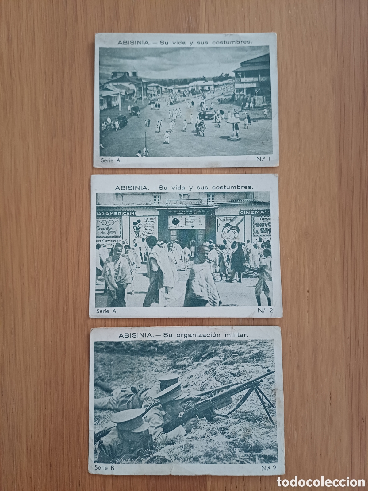 Coleccionismo cromos antiguos: 3 cromos antiguos Abisinia, su vida y sus costumbres, sin publicidad