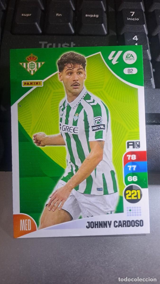 Coleccionismo cromos antiguos: ADRENALYN XL JOHNNY CARDOSO 82 BETIS CROMO LIGA 2024 2025 24 25 PANINI