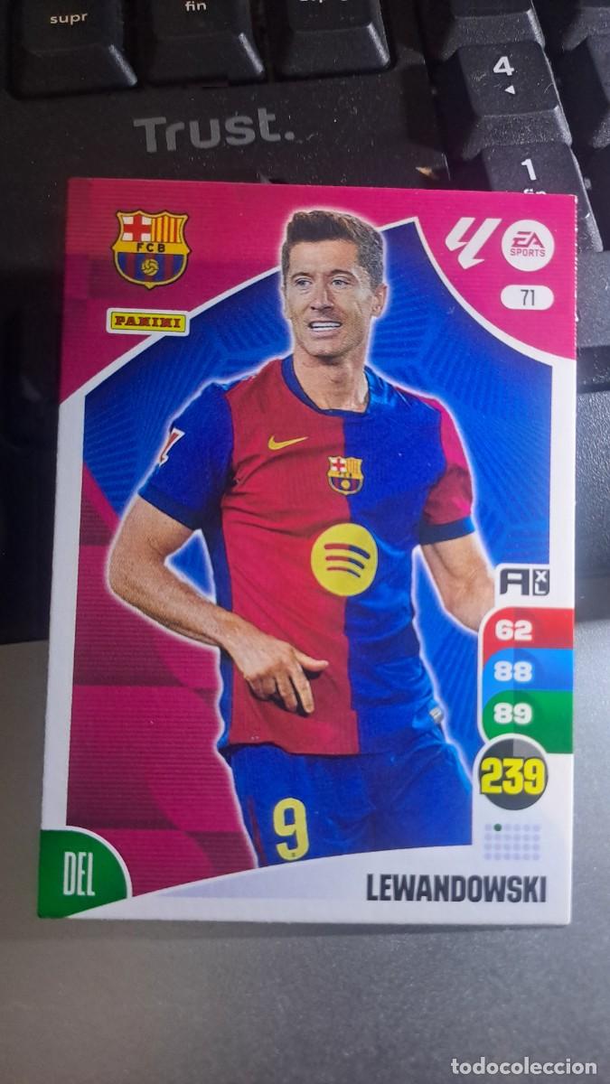 Coleccionismo cromos antiguos: ADRENALYN XL LEWANDOWSKI 71 BARCELONA CROMO LIGA 2024 2025 24 25 PANINI