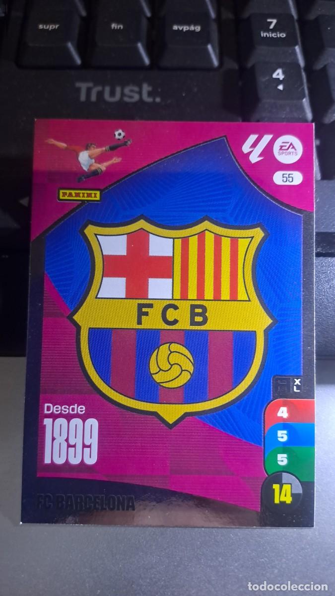 Coleccionismo cromos antiguos: ADRENALYN XL ESCUDO BARCELONA 55 CROMO LIGA 2024 2025 24 25 PANINI