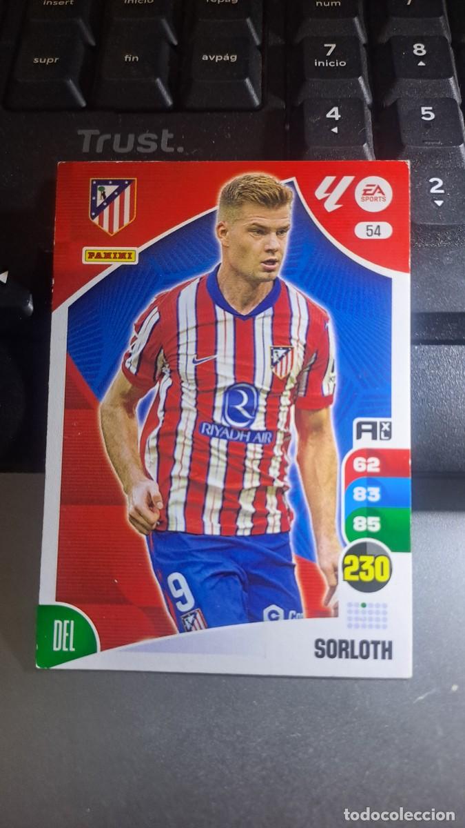 Coleccionismo cromos antiguos: ADRENALYN XL SORLOTH 54 ATLETICO DE MADRID CROMO LIGA 2024 2025 24 25 PANINI