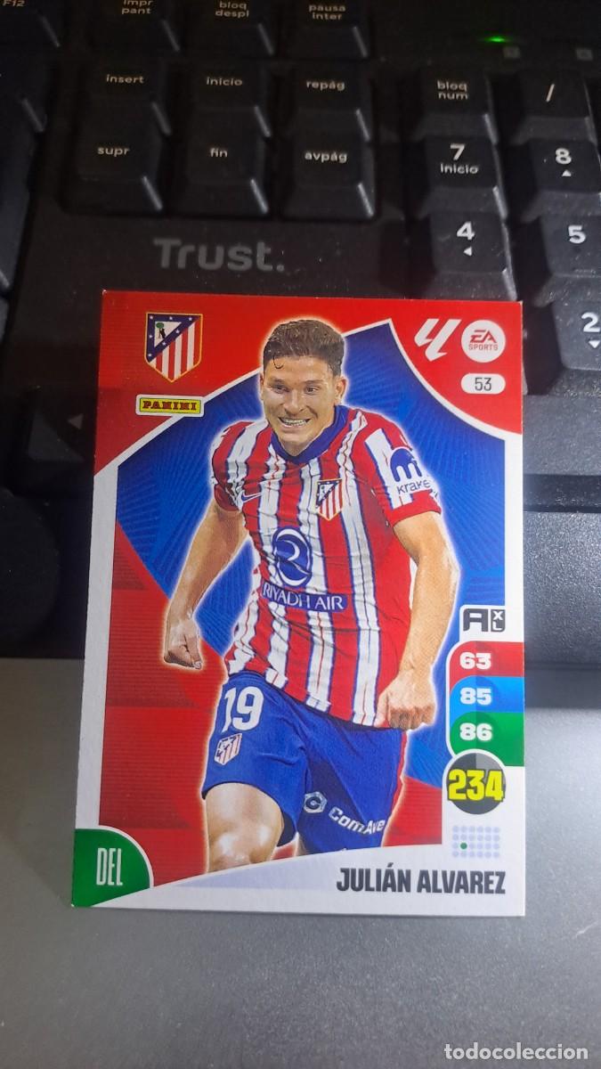 Coleccionismo cromos antiguos: ADRENALYN XL JULIAN ALVAREZ 53 ATLETICO DE MADRID CROMO LIGA 2024 2025 24 25 PANINI