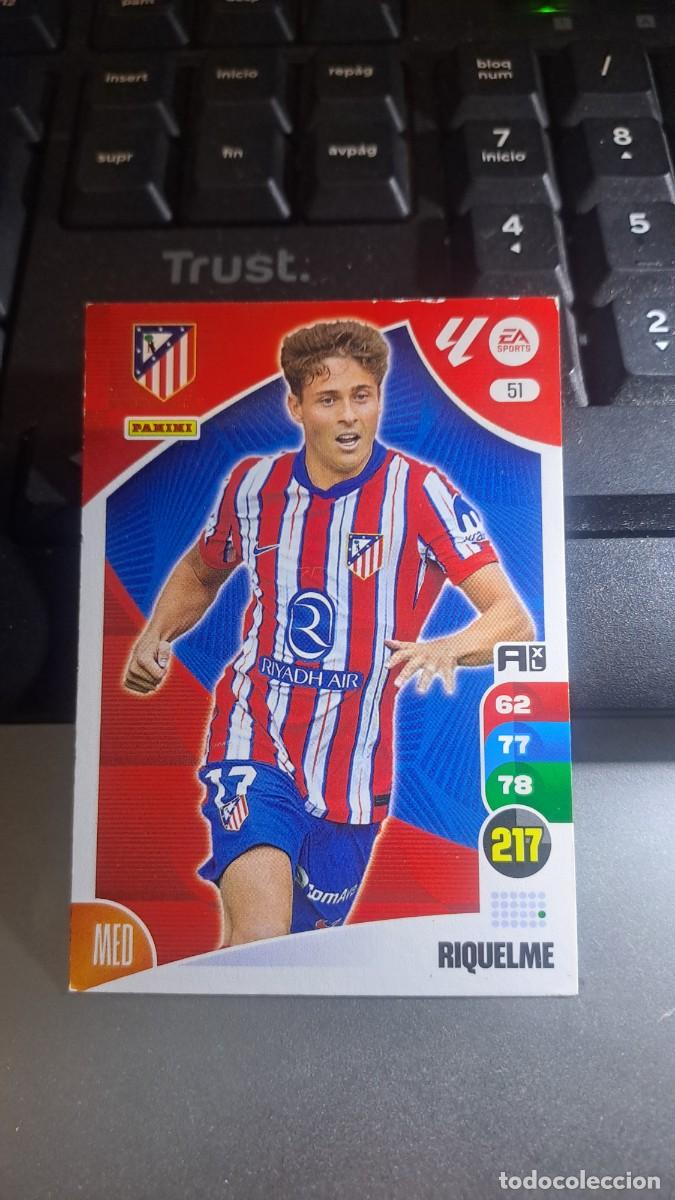 Coleccionismo cromos antiguos: ADRENALYN XL RIQUELME 51 ATLETICO DE MADRID CROMO LIGA 2024 2025 24 25 PANINI