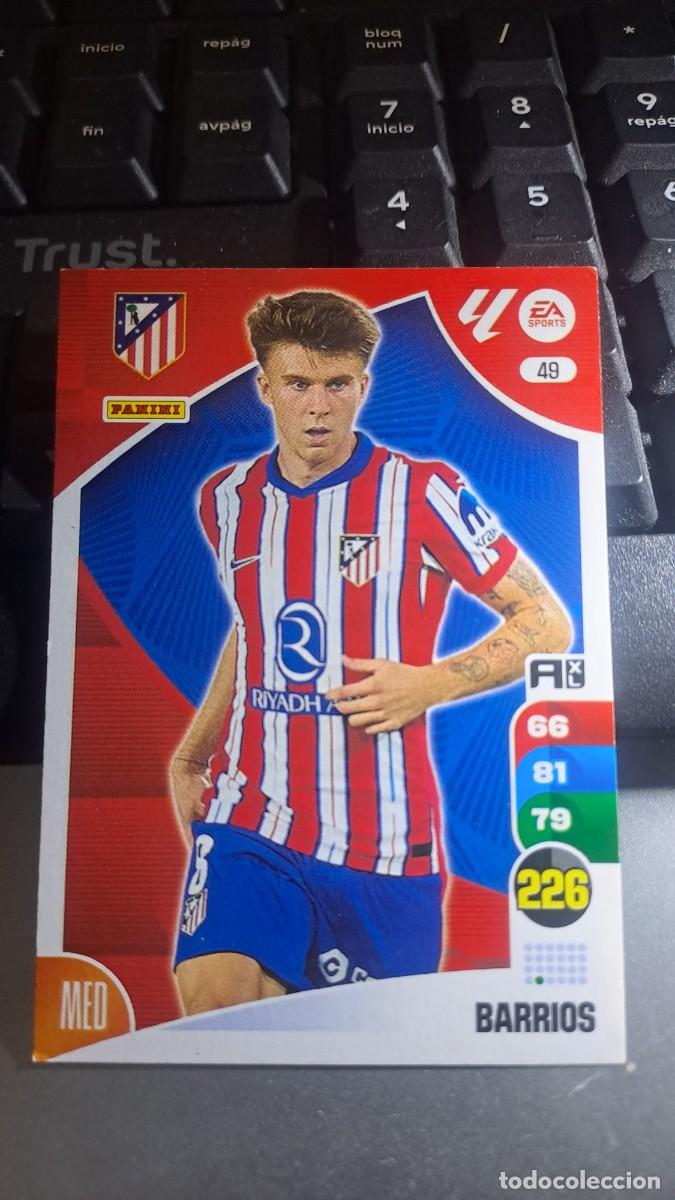 Coleccionismo cromos antiguos: ADRENALYN XL BARRIOS 49 ATLETICO DE MADRID CROMO LIGA 2024 2025 24 25 PANINI