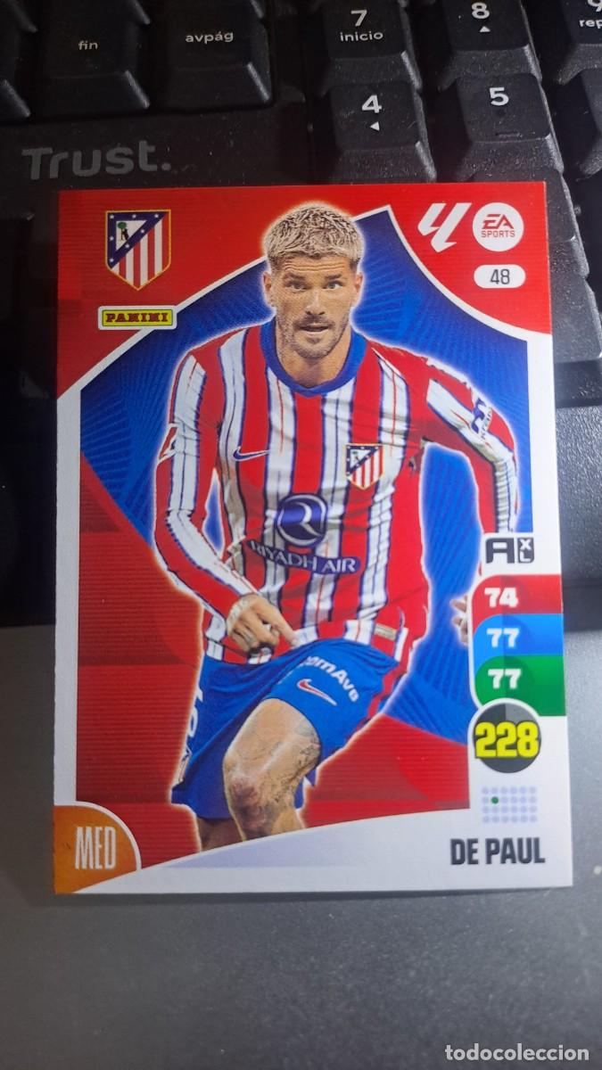 Coleccionismo cromos antiguos: ADRENALYN XL DE PAUL 48 ATLETICO DE MADRID CROMO LIGA 2024 2025 24 25 PANINI